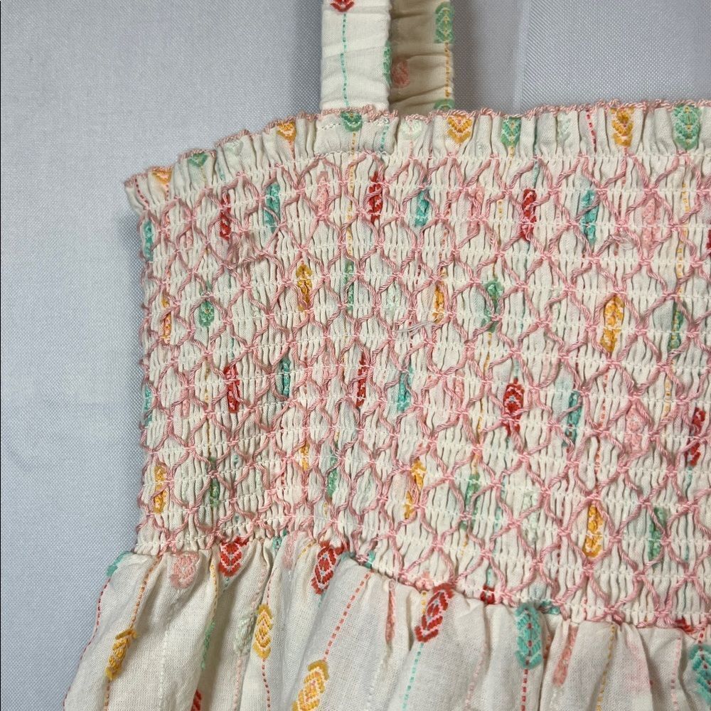 Matilda Jane cream smocked bodice embroidered top with lace trim size 14 - Picture 5 of 13